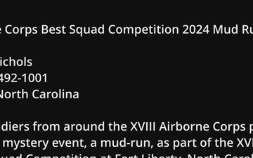 XVIII Airborne Corps Best Squad Competition 2024 Mud Run