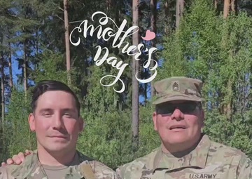 Military Father and Son Send Mother's Day Greetings from Sweden During Swift Response 24