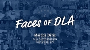 Faces of DLA: Marcos Ortiz, DLA Distribution San Diego (emblem, closed caption)