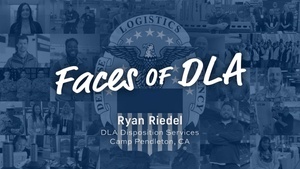 Faces of DLA: Ryan Riedel, DLA Disposition Services Camp Pendleton (closed caption)