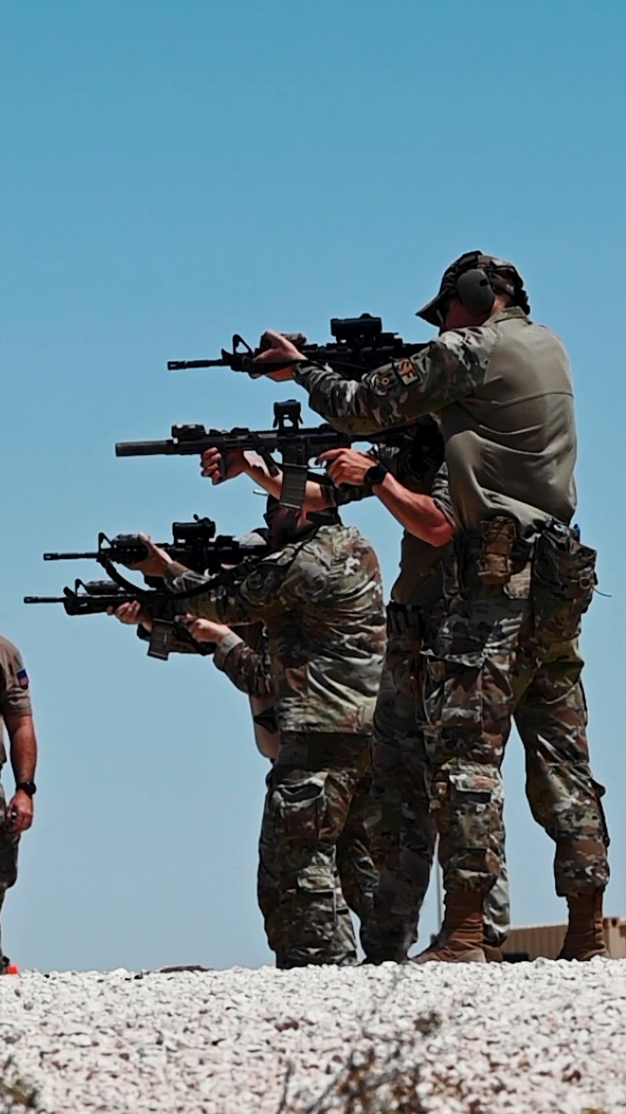 Defenders assigned to the 379th Expeditionary Security Forces Squadron train with U.S. special operations forces 