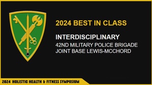 2024 H2F Symposium Best In Class: Interdisciplinary 42nd Military Police Brigade