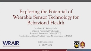 2024 H2F Symposium Break Out Session: Exploring the Potential of Wearable Sensor Technology