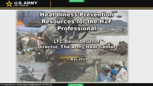2024 H2F Symposium Break Out Session:  Heat Illness Prevention Resources for the H2F Professional