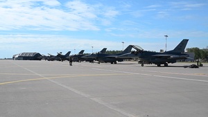 AK24: 31st FW F-16’s take off from Šiauliai AB