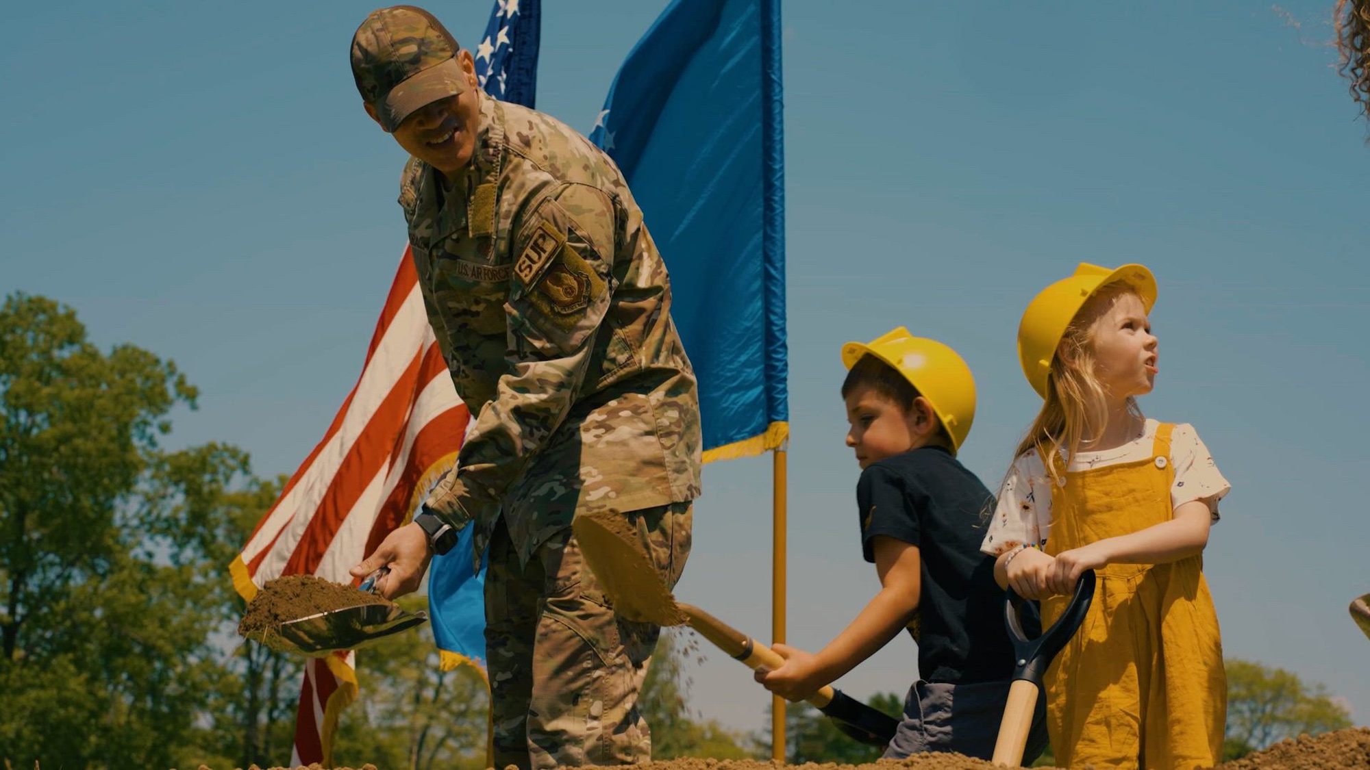 The 88th Force Support Squadron at Wright-Patterson Air Force Base hosted a ceremony and groundbreaking on May 13, 2024, for a new Child Development Center. Wright Patterson Leadership, politicians, and engineers spoke about the various future benefits of the new Child Development Center.