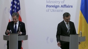 Secretary Blinken holds a joint press availability with Ukrainian Foreign Minister Dmytro Kuleba in Kyiv, Ukraine (English Language)
