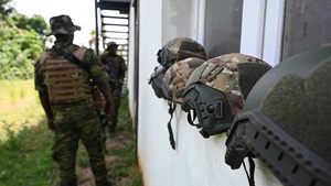 Ivorian Special Forces Practice Room Clearing at Flintlock 24