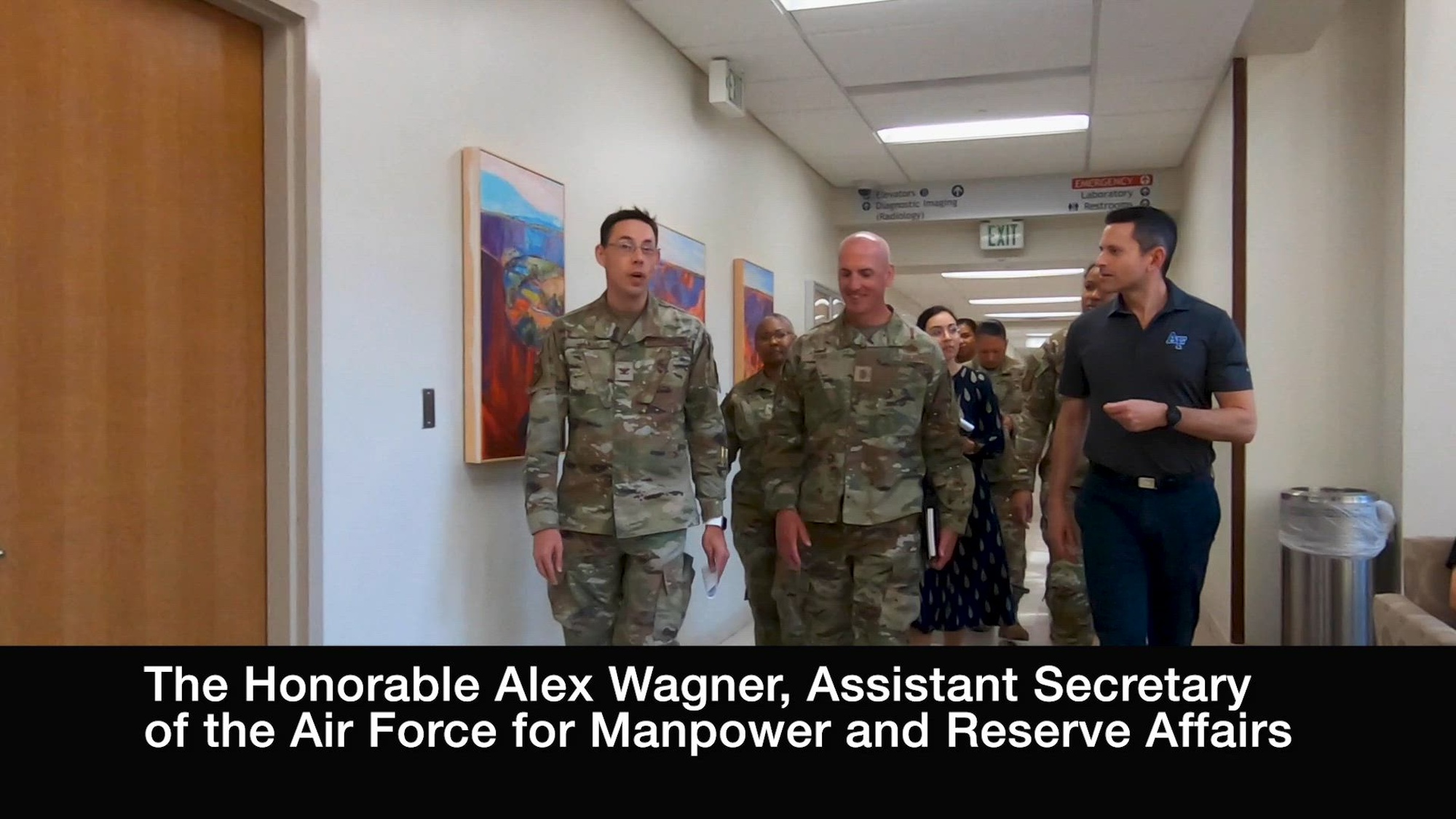 The Honorable Alex Wagner, Assistant Secretary of the Air Force for Manpower and Reserve Affairs, and Chief Master Sgt. of the Air Force David Flosi visit Creech and Nellis Air Force Base, May 7, 2024. 