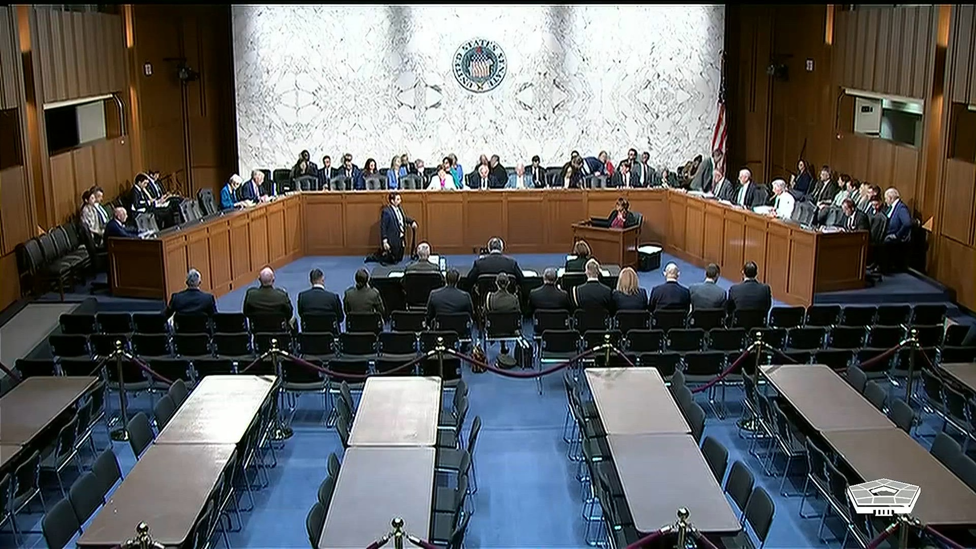 Secretary of the Navy Carlos Del Toro; Chief of Naval Operations Navy Adm. Lisa M. Franchetti; and Commandant of the Marine Corps Gen. Eric M. Smith testify before the Senate Armed Services Committee on the Navy Department’s posture and 2025 fiscal year budget.