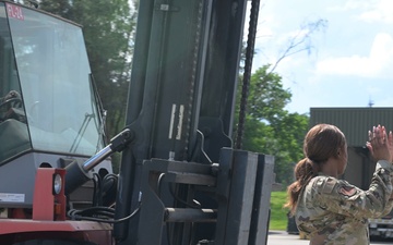 52nd LRS unloads equipment during AK24