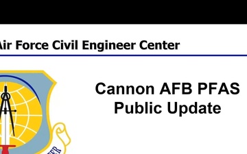 Cannon Air Force Base PFAS Virtual Townhall Update - May 14, 2024