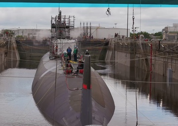 Norfolk Naval Shipyard Undocks USS Toledo (SSN 769) May 15, 2024