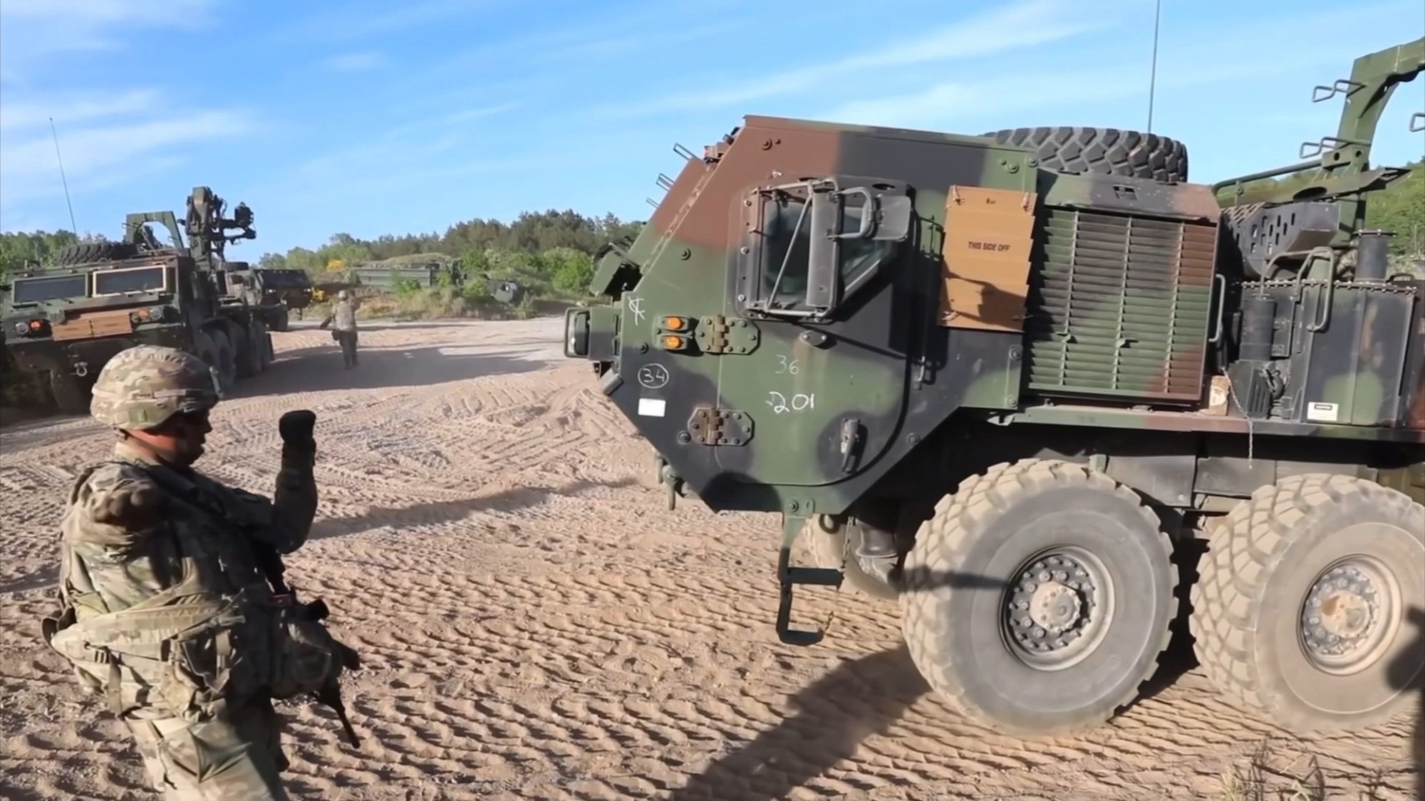 The 405th Army Field Support Brigade’s Benelux Battalion issued an entire Army Prepositioned Stocks-2 Multi-Role Bridge Company – including boats, bridge bays and ground transporters – to Soldiers from the 36th Engineer Brigade’s 43rd MRBC. See the Soldiers from the 43rd MRBC put the float bridge into action during DEFENDER 24 in Poland. (B-roll video by Sgt. Rigo Cisneros, 205th Theater Public Affairs Support Element and produced by 405th AFSB PAO)