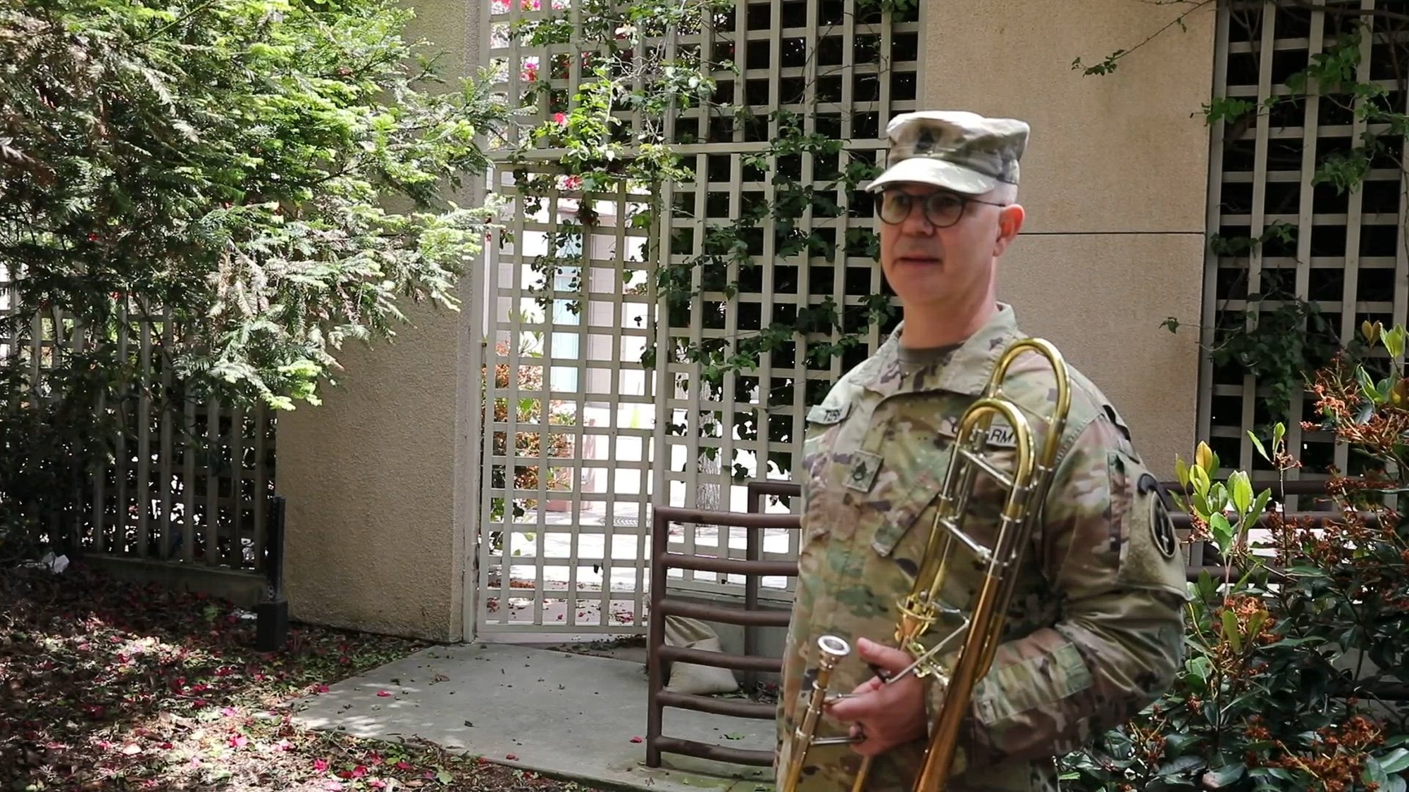 U.S. Army Staff Sgt. Guy Terry, with 300th Army Band, 63rd Readiness Division, talks about his job as a low brass player, U.S. Army bands, and his role in the 62nd annual Armed Forces Day Parade and Celebration in Torrance, California, May 18, 2024. 300th Army Band participates in numerous community events sanctioned by the Department of Defense. (U.S. Army video by Spc. Samuel DeAngelo)
