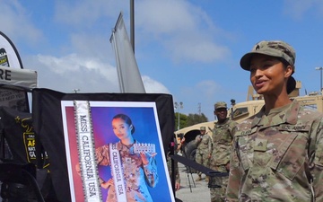 Miss California USA Sgt. Tianna Clark interview at Torrance Armed Forces Day.