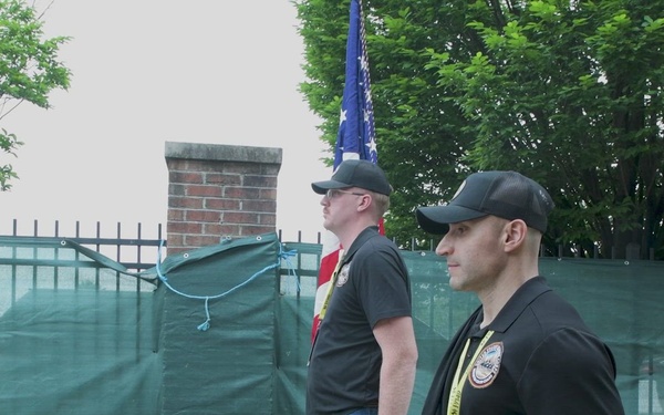 Marine Corps Mounted Color Guard - At the Stables