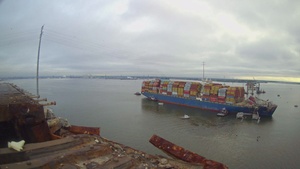 Timelapse: Key Bridge Response Unified Command Moves M/V DALI