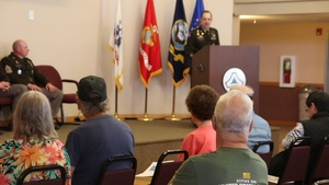 Fort McCoy Garrison Commander gives presentation during Vietnam Veterans ceremony at 2024 Fort McCoy Armed Forces Day Open House, Part II