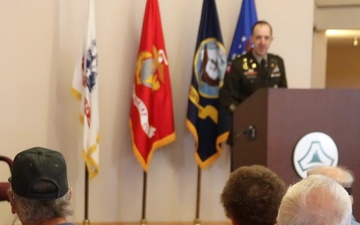 Fort McCoy Garrison Commander gives presentation during Vietnam Veterans ceremony at 2024 Fort McCoy Armed Forces Day Open House, Part II