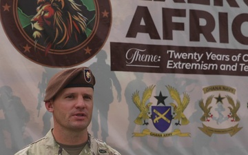 Interview: US Army Maj. Charles Martin, operations officer, 2nd Security Force Assistance Brigade, conducts interview at African Lion 2024 in Ghana