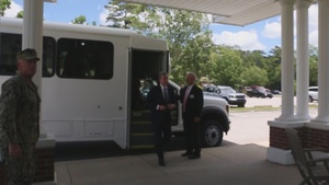 B-Roll: North Carolina Governor Roy Cooper conducts official visit of Camp Lejeune