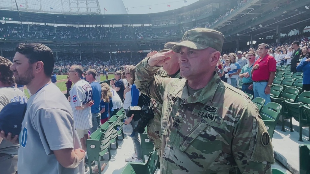 DVIDS - Video - Combat Soldier honored during Chicago Cubs Military ...