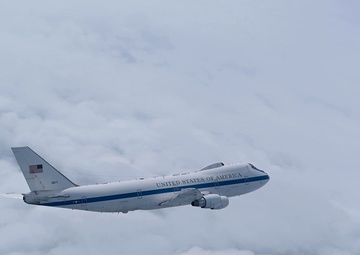 126th Air Refueling Squadron refuels E-4B Nightwatch