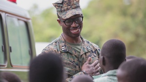 US Army, Marine civil affairs discuss medical civic action program in Ghana at African Lion 2024
