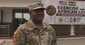 Interview: U.S. Army Staff Sgt. TinkoRang interviews at African Lion 2024 in Ghana