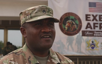 Interview: U.S. Army Staff Sgt. TinkoRang interviews at African Lion 2024 in Ghana