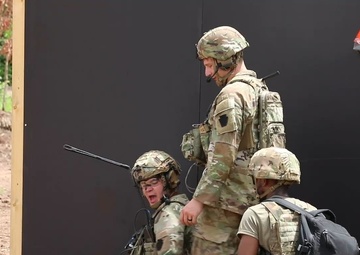 B-Roll: Soldiers of Bravo Company, 1st Battalion, 175th Infantry Regiment conduct squad tactical exercise at African Lion 2024 in Ghana