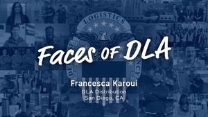 Faces of DLA: Francesca Karoui, DLA Distribution San Diego (emblem, closed caption)