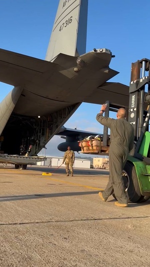 U.S. Air Force Riggers and C-130 crews load, drop, recover Low Cost Low Altitude airdrop