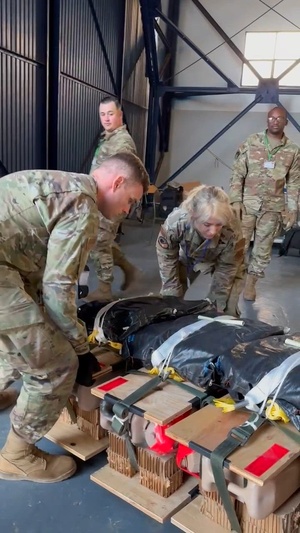 U.S. Air Force Riggers and C-130 crews load, drop, recover Low Cost Low Altitude airdrop