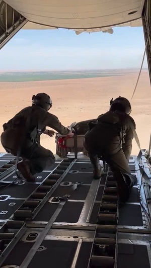 U.S. Air Force Riggers and C-130 crews load, drop, recover Low Cost Low Altitude airdrop