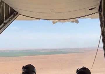 U.S. Air Force Riggers and C-130 crews load, drop, recover Low Cost Low Altitude airdrop