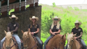 Mounted Color Guard Tours the Grounds Of the National Museum of The Marine Corps