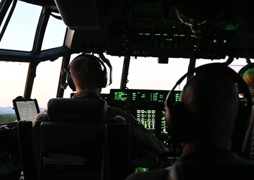 Coast Guard HC-130 Hercules airplane b-roll