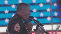 Fleet Week New York: Quantico Band Performs in Times Square (Broll)