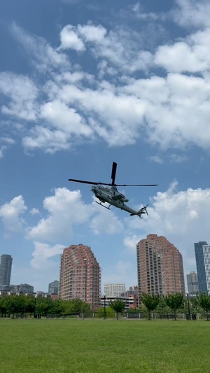 Helo lands in Liberty State Park during Fleet Week New York 2024