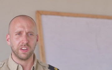 Dutch National police donate supplies to a local school in Daboya, Ghana during Flintlock 24 Interview