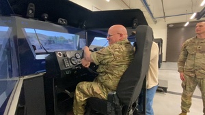 Warrant Officer 2 Paul Barnes with British Army's Land Warfare Centre visit b-roll, Part 1