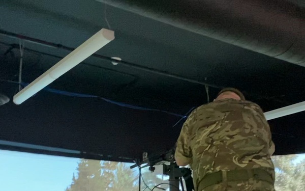 Warrant Officer 2 Paul Barnes with British Army's Land Warfare Centre visit b-roll, Part 2