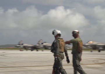 United States Marines with VMFA(AW)-224 and VMFA-121 conduct flight operations in territory of Guam.