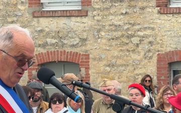 SOCEUR honors French resistance during a ceremony at Sainte-Marie-du-Mont