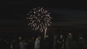 Fireworks at Picnic Concert of Freedom of Omaha Beach