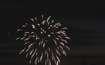 Fireworks at Picnic Concert of Freedom of Omaha Beach