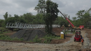 84th Engineer Battalion builds drop zone bridge B-Roll