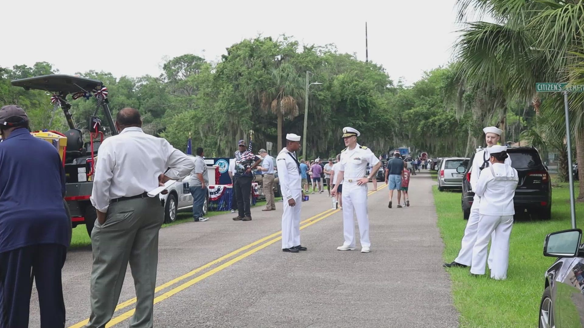 U.S. Marines from Marine Corps Air Station Beaufort and the Parris Island Band participate in the Memorial Day Parade at Beaufort, South Carolina, May 27, 2024. Memorial Day is a day to honor all the men and women who have made the ultimate sacrifice in service to their country. (U.S. Marine Corps video by Cpl. Mason Coots)
